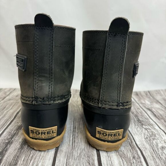Sorel Women's Short Duck Boots Waterproof Grey Gray Black Tan 6 Canada Snow Rain - Picture 5 of 11
